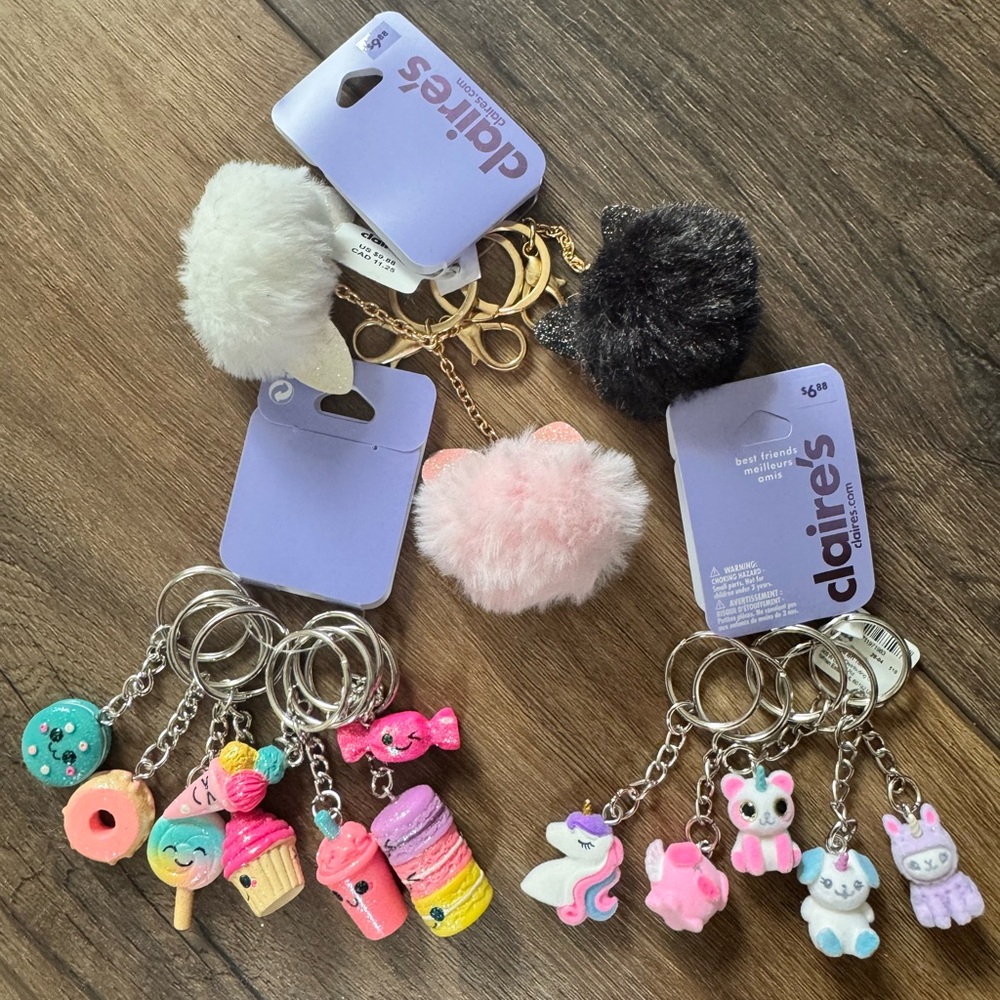 Claire’s bundle of keychains